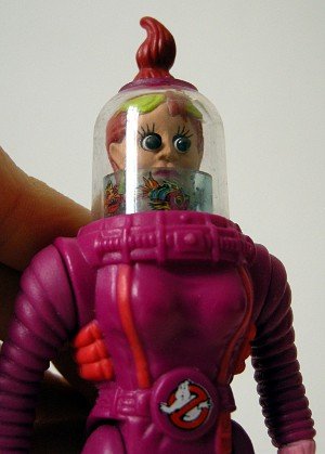 Detail of Janine Melnitz and her Super Fright Feature!