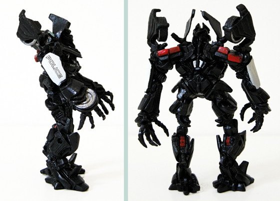 Barricade action figure - side and back view